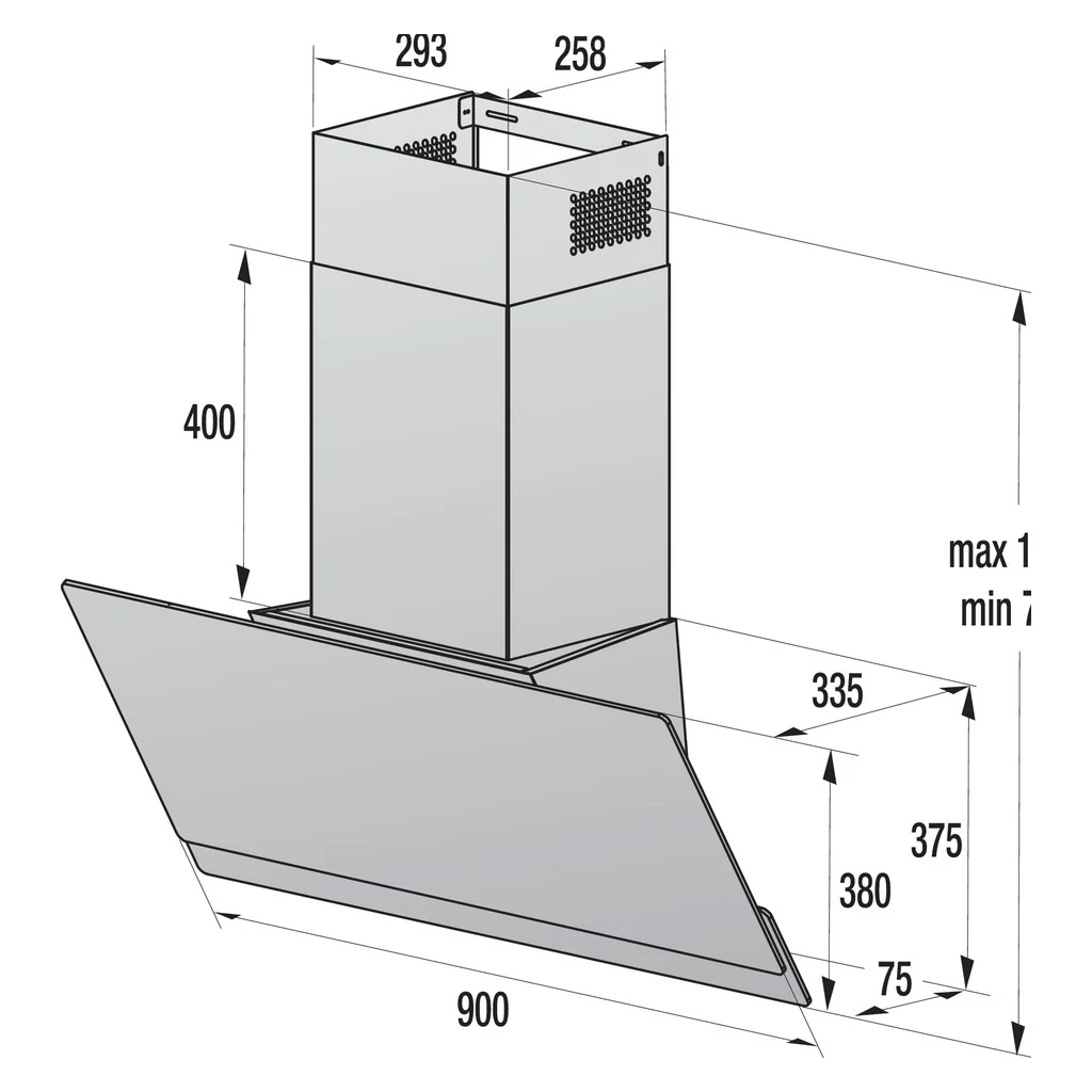 Gorenje Kaminhaube kopffrei 90cm, W9TB - Image 4