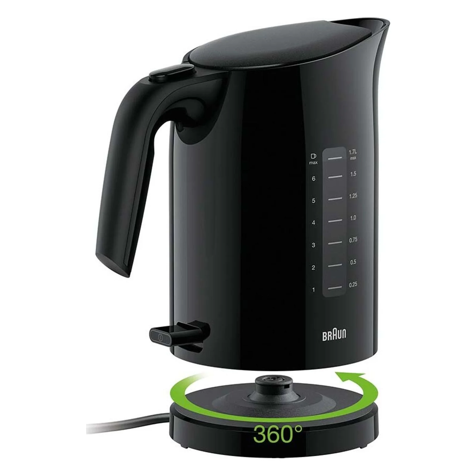 Braun PurEase WK 3110 BK Wasserkocher 1,7 L 3000 W schwarz - Image 3