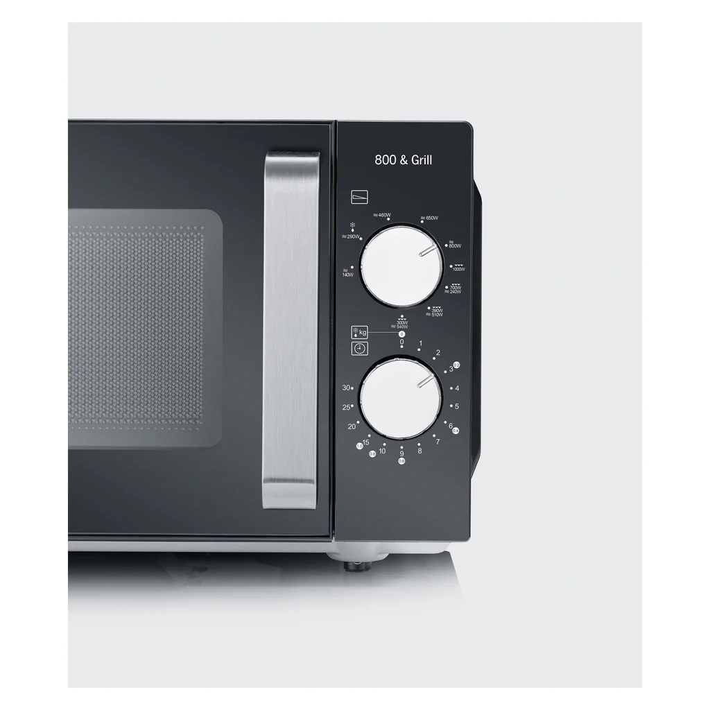 Severin MW 7762 Mikrowelle 20 l 800 W Schwarz, Edelstahl - Image 4