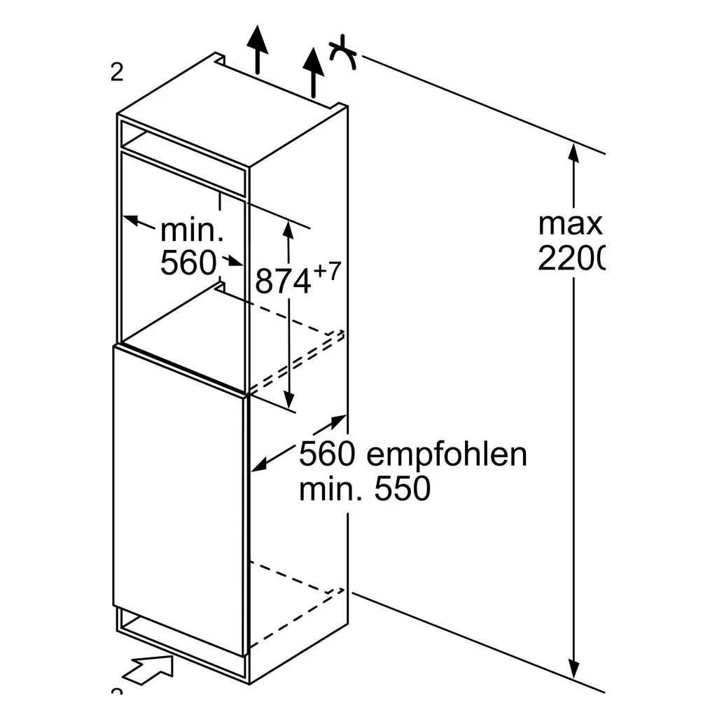 Constructa-Neff EB-Kühlgerät 119l,FreshSafe KI2221SE0 - Image 5
