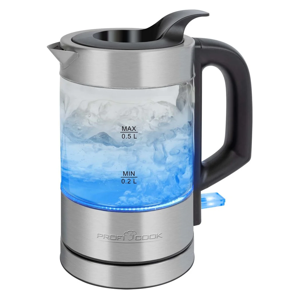 ProfiCook Glas-Wasserkocher 0,5L PC-WKS 1228 G inox