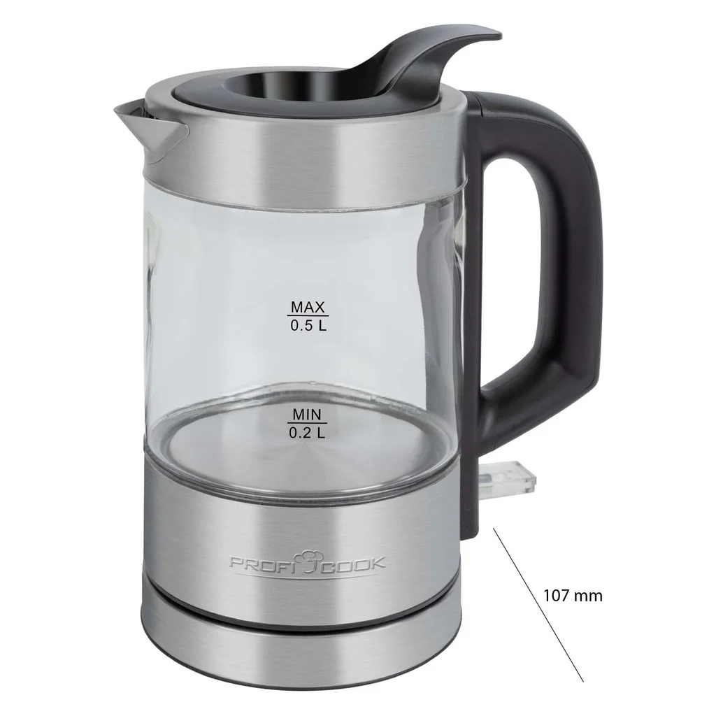 ProfiCook Glas-Wasserkocher 0,5L PC-WKS 1228 G inox - Image 3