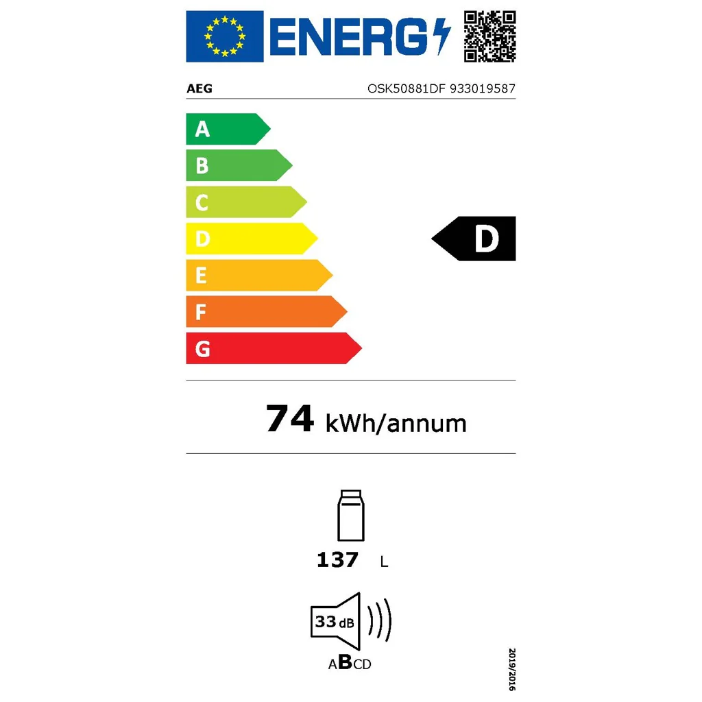Electrolux AEG MDA EB-Kühlgerät Festtür OSK50881DF - Image 7