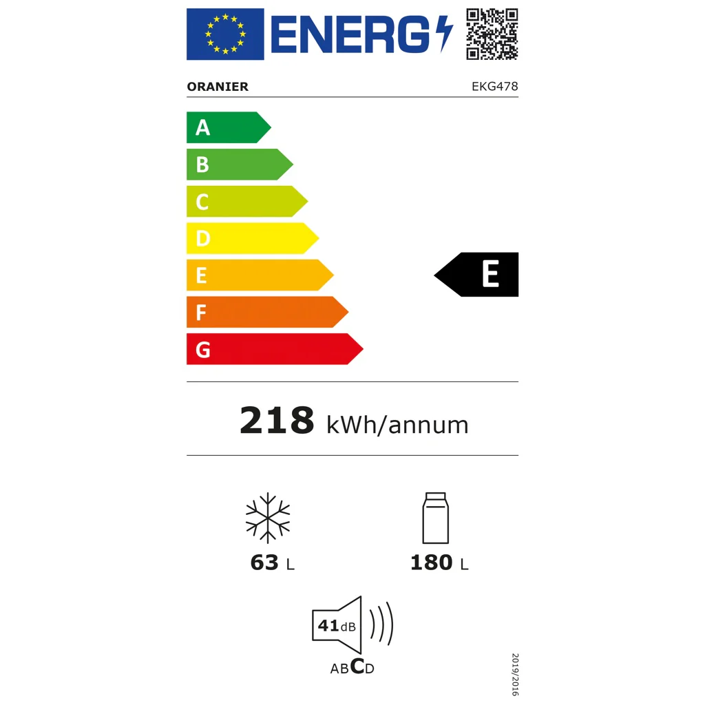 Oranier EB-Kühl/Gefrierkombi Festtür EKG 478 - Image 5