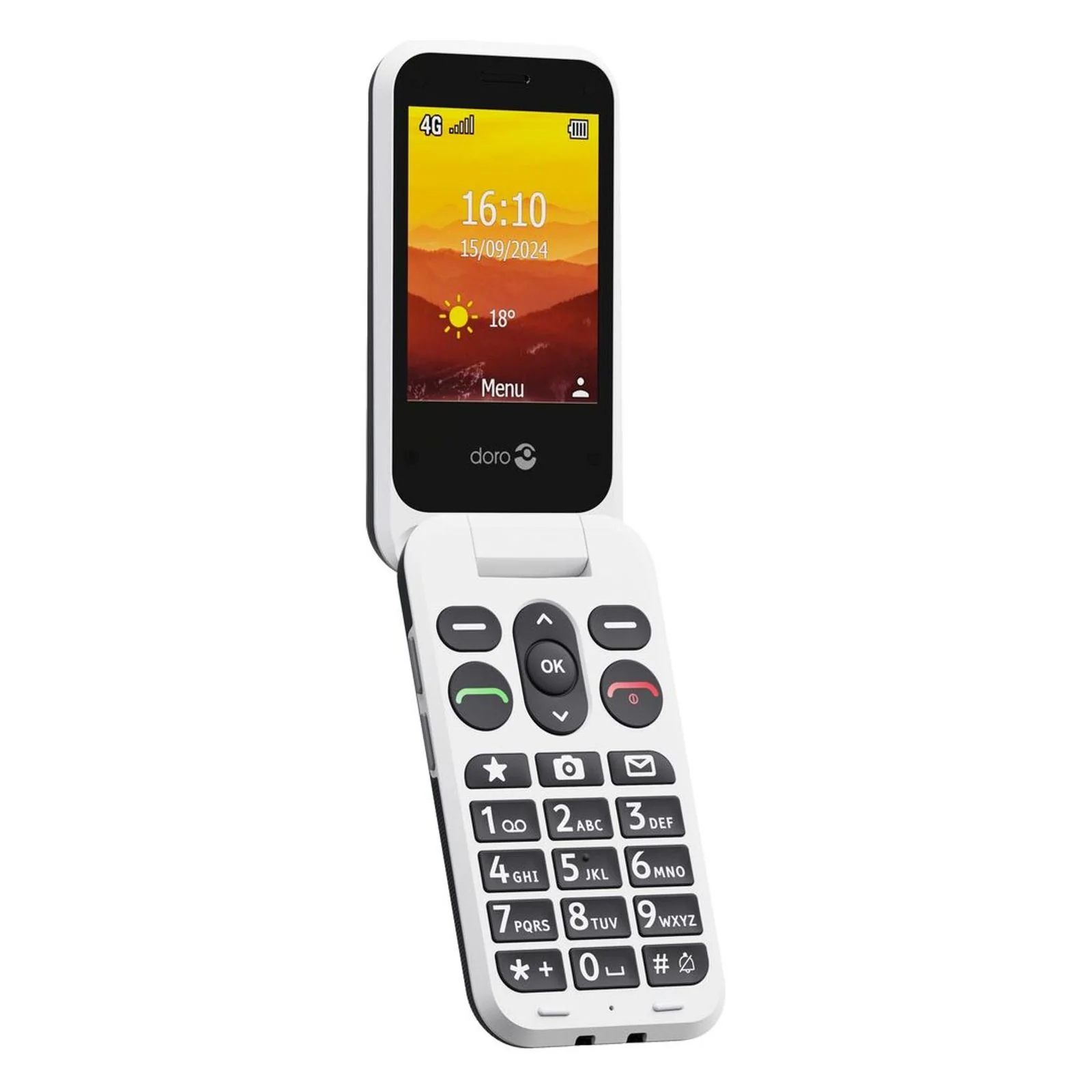 Doro Leva L20 7,11 cm (2.8) 132 g Schwarz, Weiß Funktionstelefon - Image 8