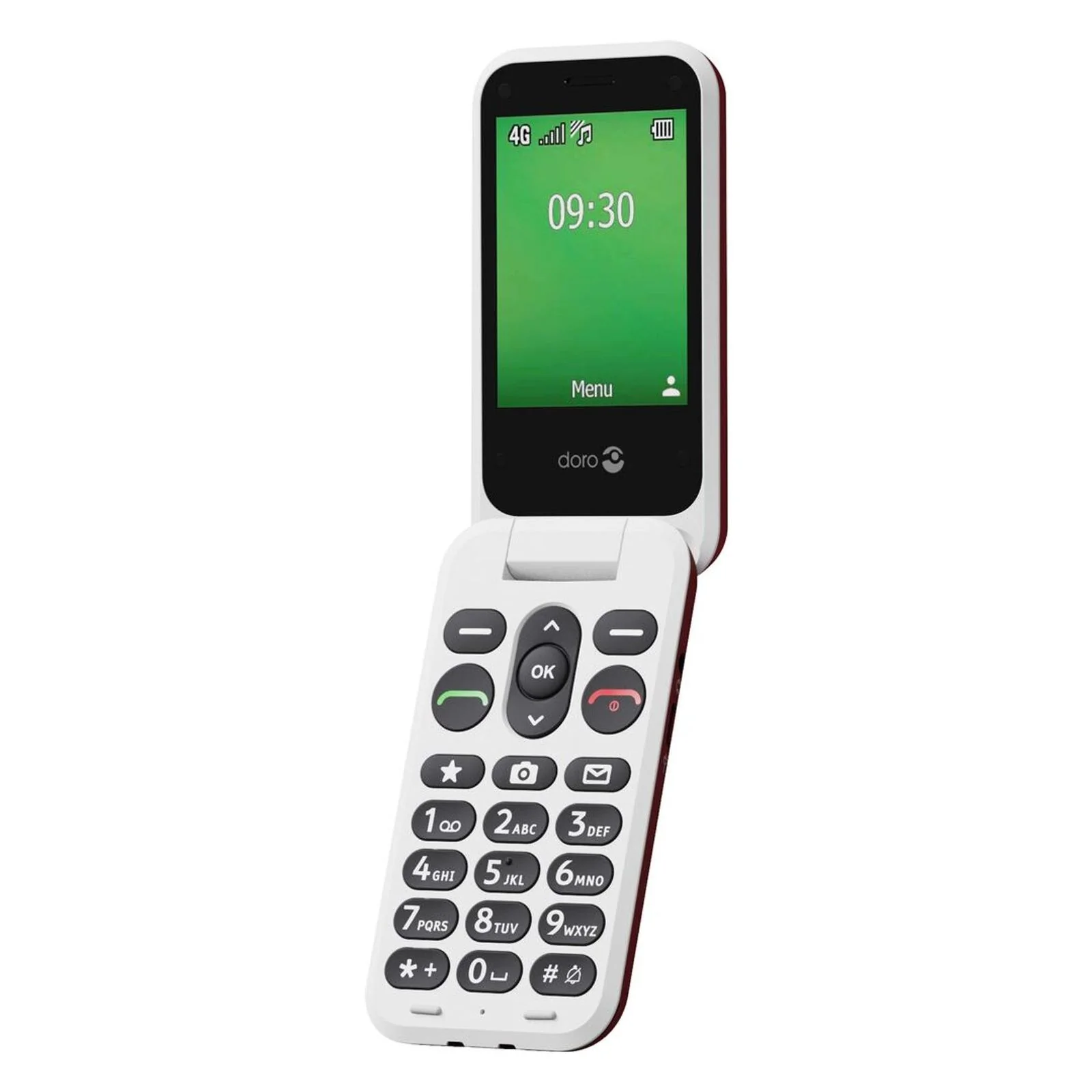 Doro Leva E30 7,11 cm (2.8) 142,7 g Rot, Weiß Funktionstelefon - Image 2