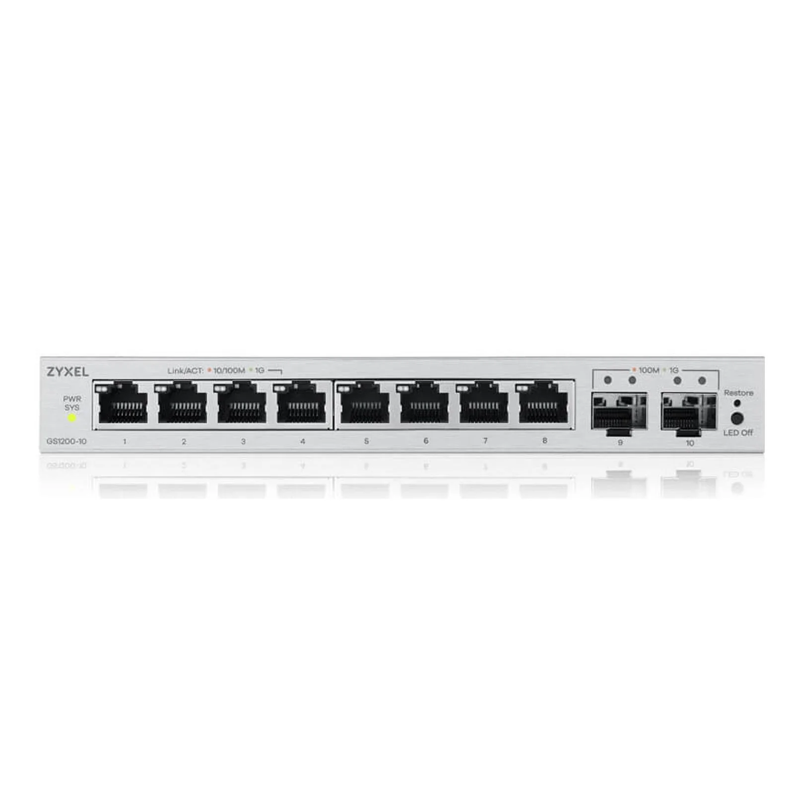 Zyxel GS1200-10v3 Managed L2 Gigabit Ethernet (10/100/1000) Desktop Grau - Image 3