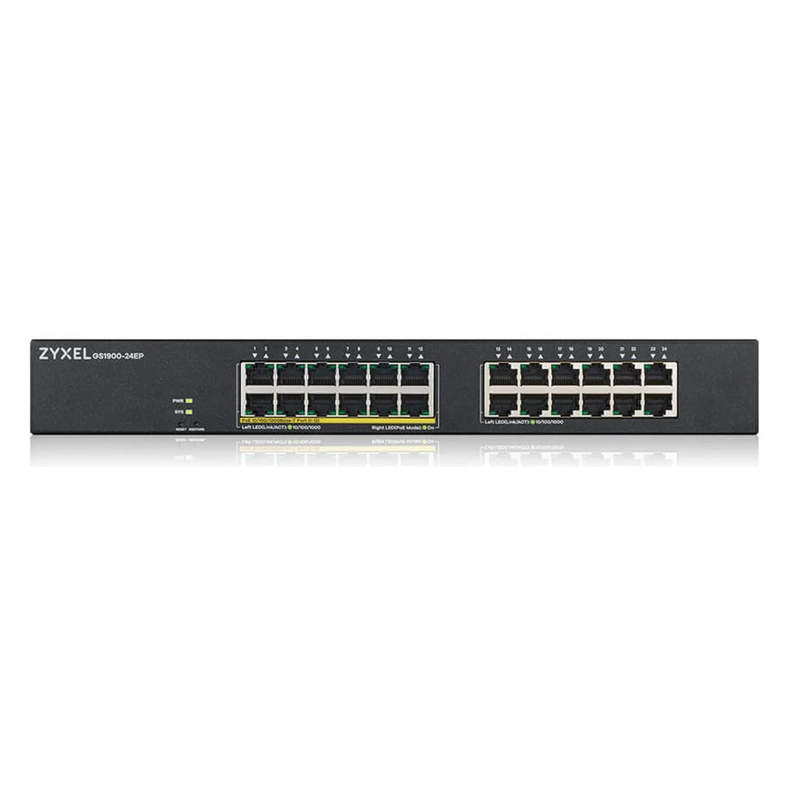Zyxel GS1900-24EP Managed L2 Gigabit Ethernet (10/100/1000) Power over Ethernet (PoE) Schwarz - Image 3