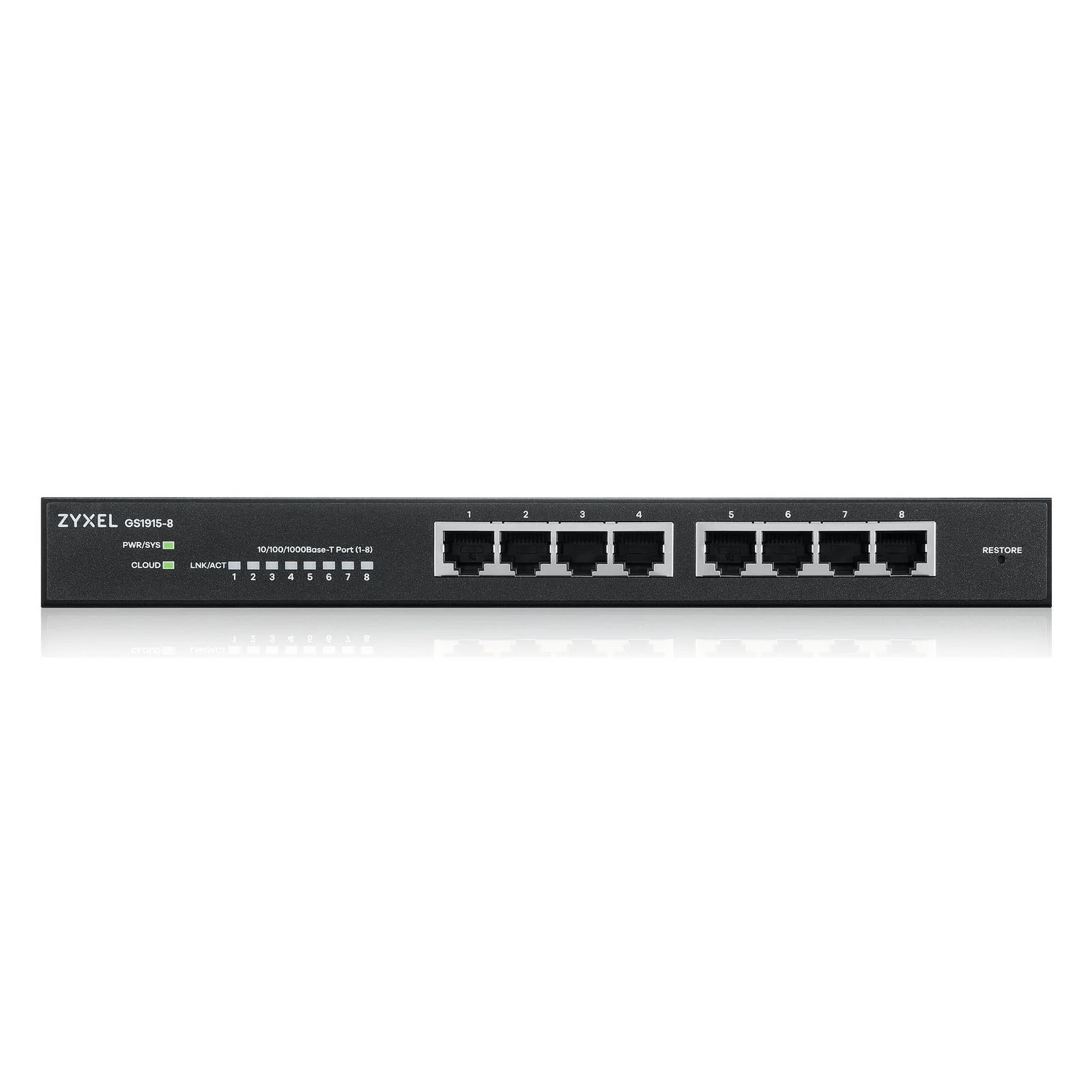 Zyxel GS1915-8 Managed L2 Gigabit Ethernet (10/100/1000) Schwarz - Image 2