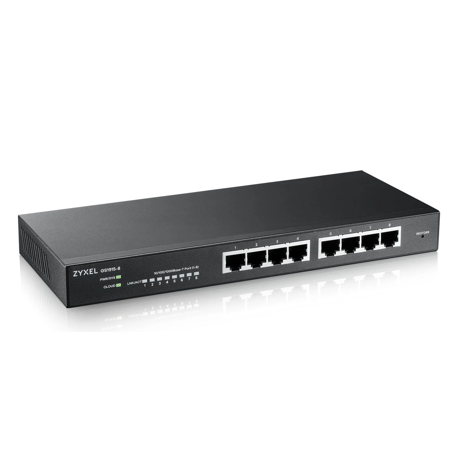 Zyxel GS1915-8 Managed L2 Gigabit Ethernet (10/100/1000) Schwarz - Image 3
