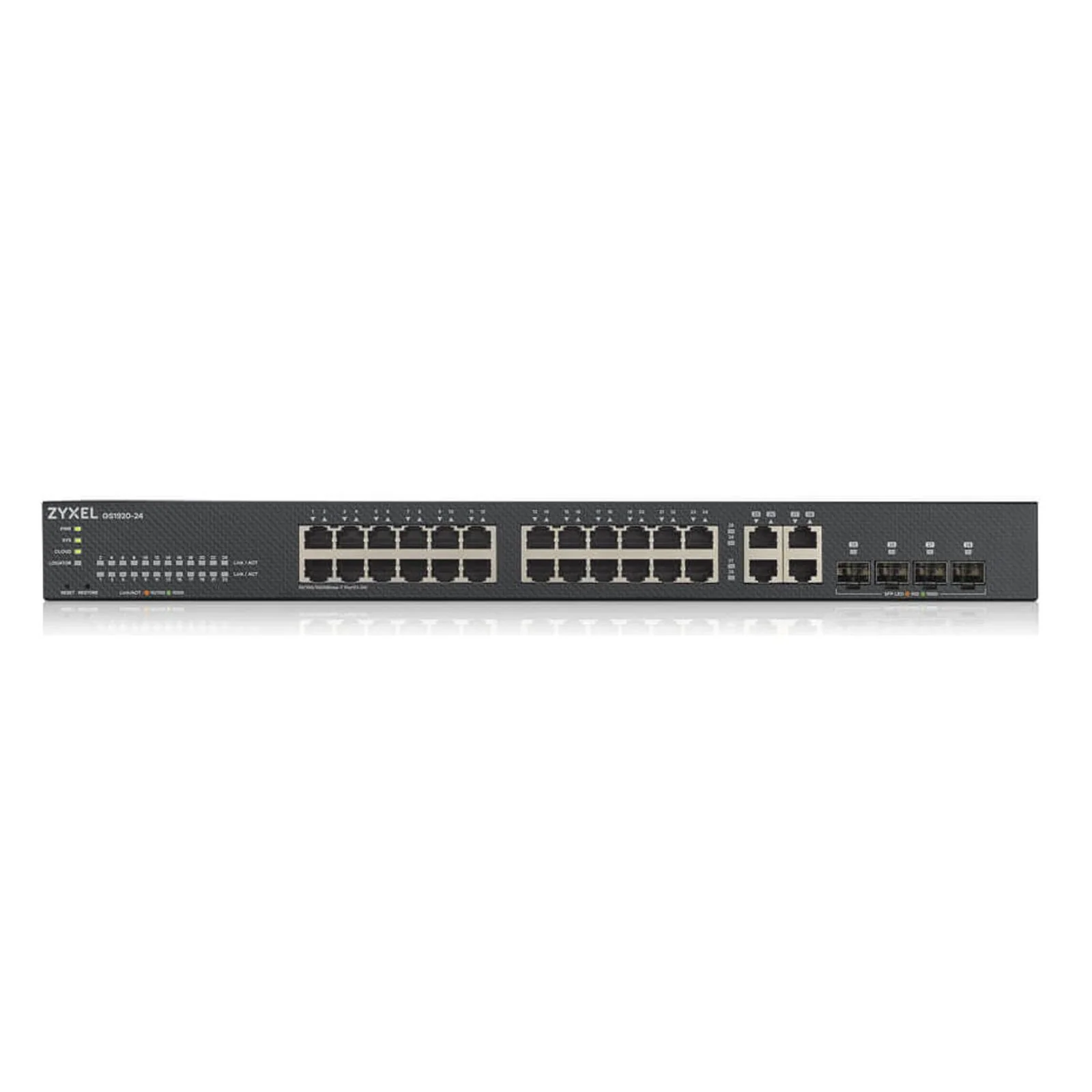 Zyxel GS1920-24V2 Managed Gigabit Ethernet (10/100/1000) Schwarz - Image 2