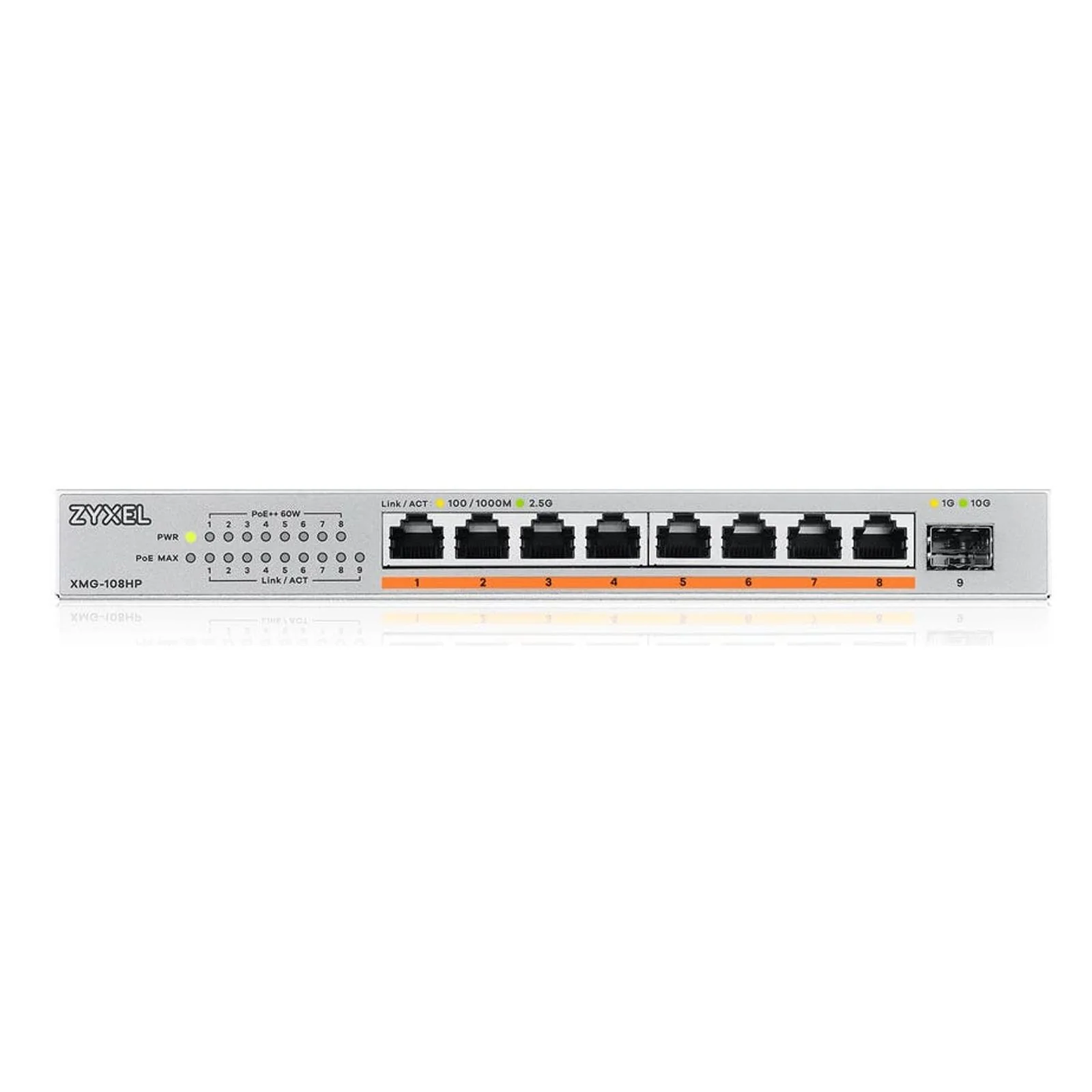 Zyxel XMG-108HP Unmanaged 2.5G Ethernet (100/1000/2500) Power over Ethernet (PoE) - Image 2