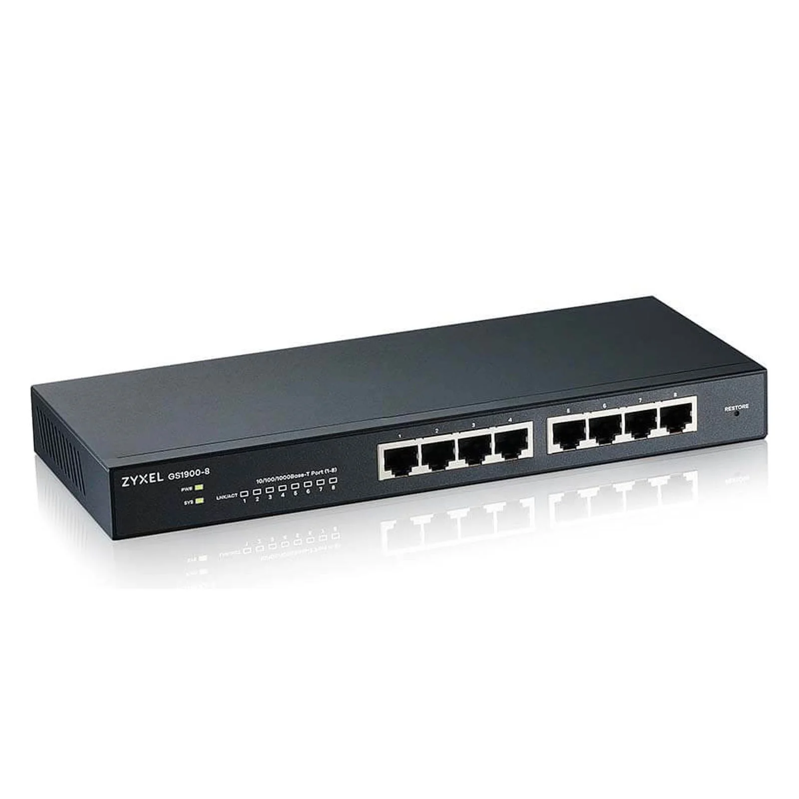 Zyxel GS1900-8 Managed L2 Gigabit Ethernet (10/100/1000) Schwarz - Image 2