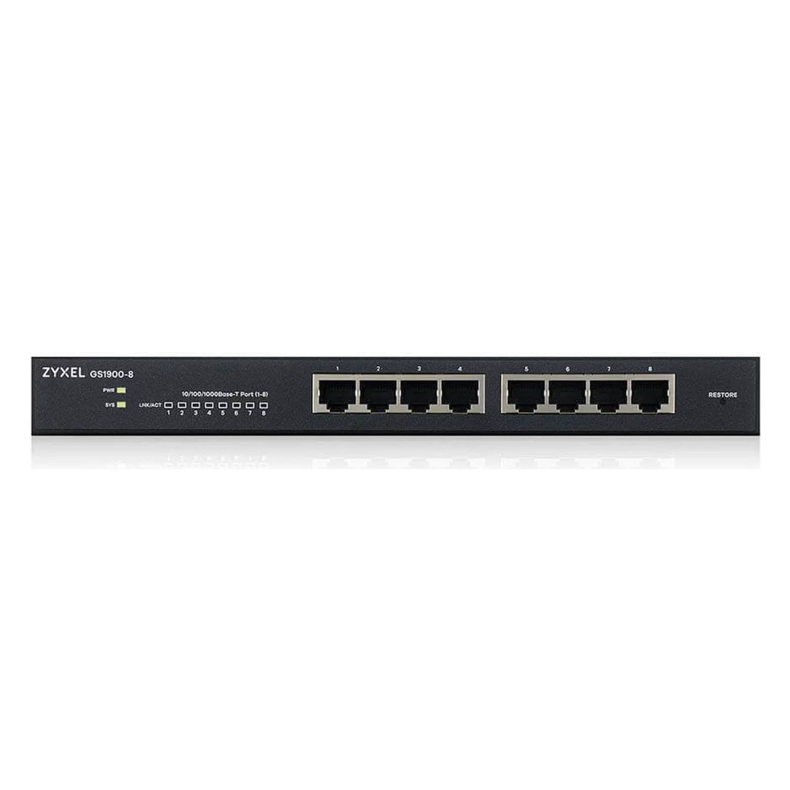 Zyxel GS1900-8 Managed L2 Gigabit Ethernet (10/100/1000) Schwarz - Image 3