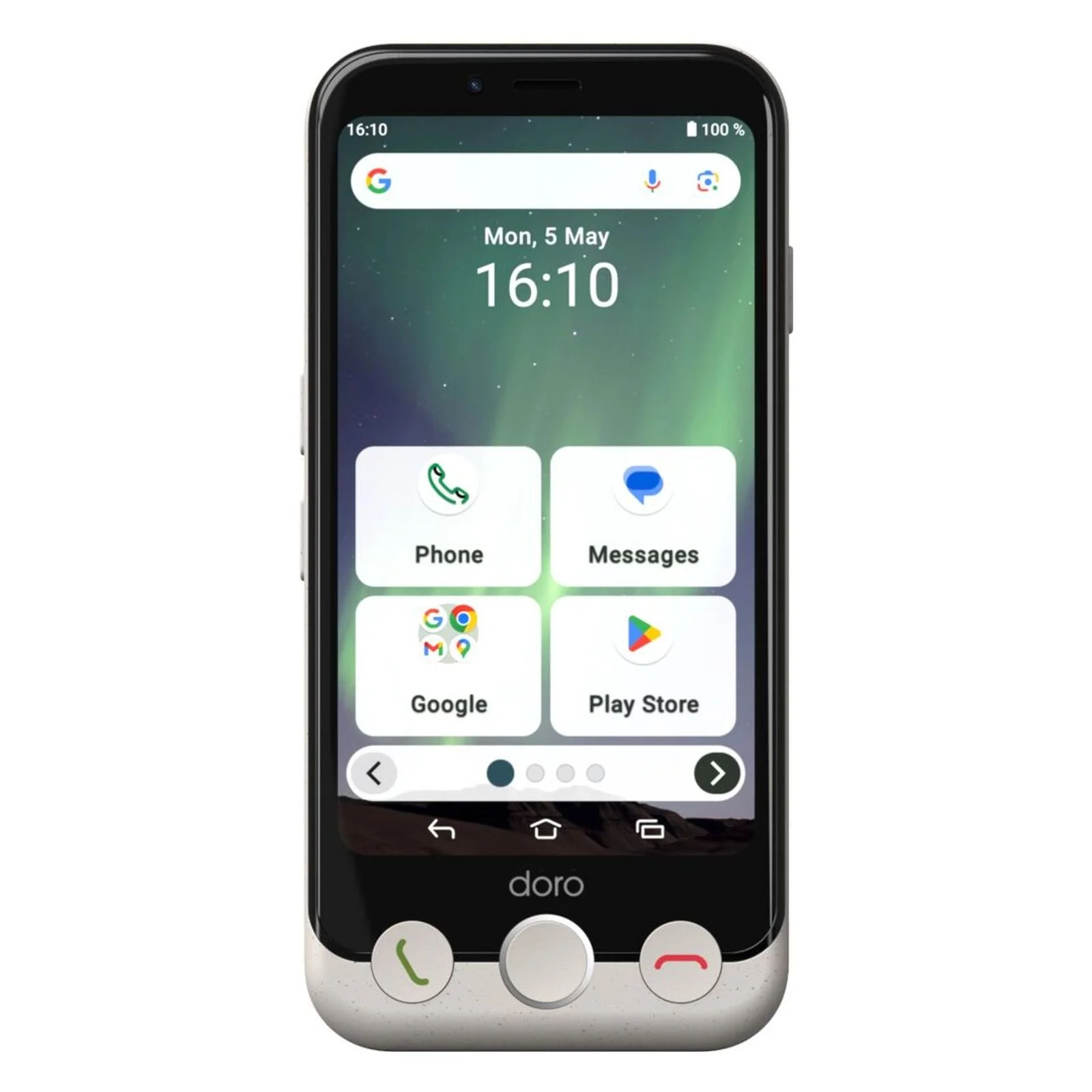 Doro Aurora A10 11,4 cm (4.5) Dual-SIM Android 14 4G USB Typ-C 4 GB 64 GB 3000 mAh Schwarz, Weiß