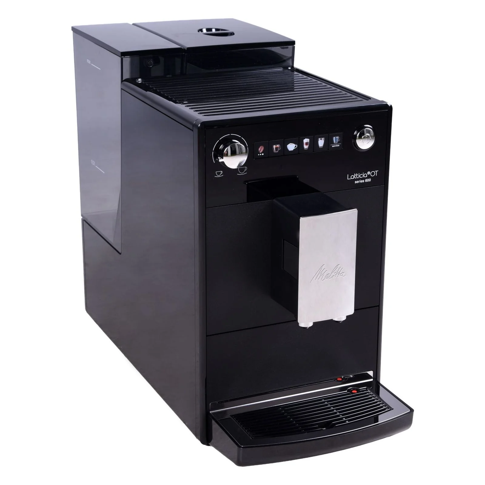 Melitta Latticia vollautomatische Kaffeemaschine schwarz silber